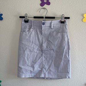 Forever 21 Lilac Plaid Mini Skirt